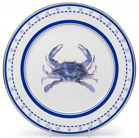 Blue Crab Enamelware Individual Sandwich Plate
