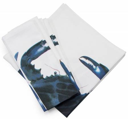 Blue Crab Enamelware Cloth Napkin - Set of 4