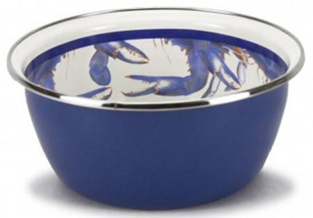 Blue Crab Enamelware Individual Salad Bowl
