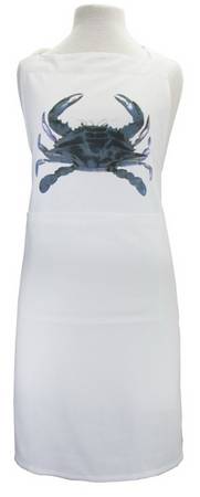 Blue Crab Enamelware Cloth Kitchen Apron