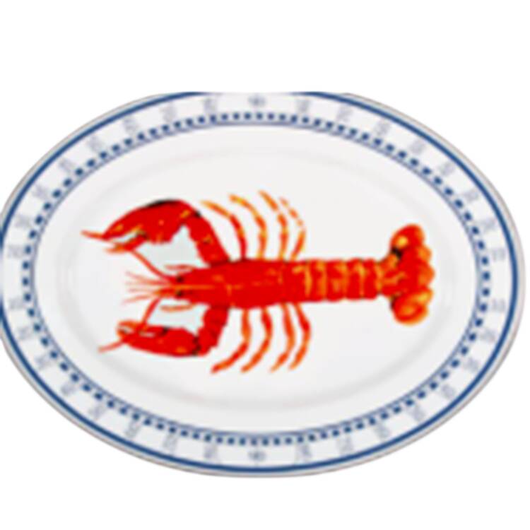 Lobster Enamelware 16" Oval Serving Platter