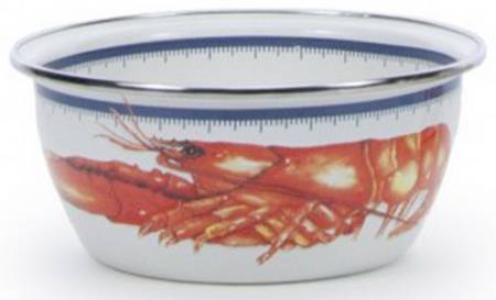 Lobster Enamelware Individual Salad Bowl