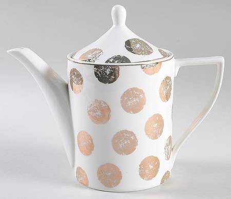 Distress Gold Dot Teapot & Lid