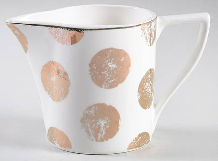 Distress Gold Dot Creamer