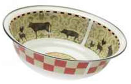 Farm To Table Enamelware 13" Round Serving Bowl