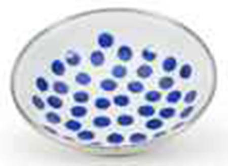 Malibu Dots Blue Enamelware Tasting Plate/Dish