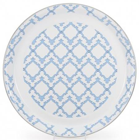 Charleston Blue Enamelware 15" Round Tray