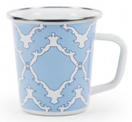 Charleston Blue Enamelware Latte Mug