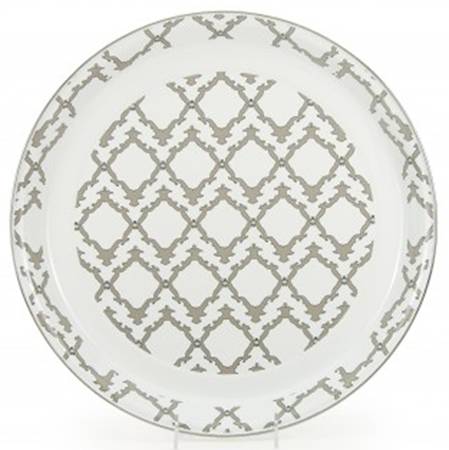 Charleston Taupe Enamelware 15" Round Tray