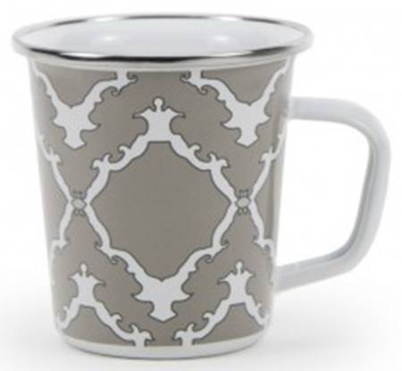 Charleston Taupe Enamelware Latte Mug