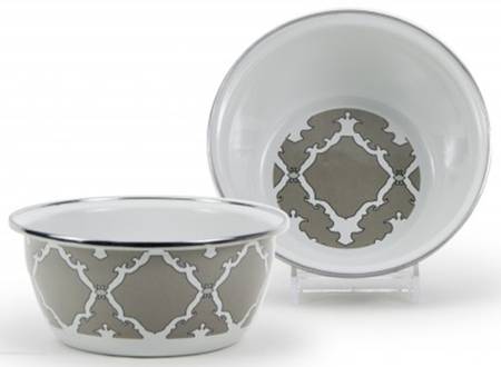 Charleston Taupe Enamelware Individual Salad Bowl