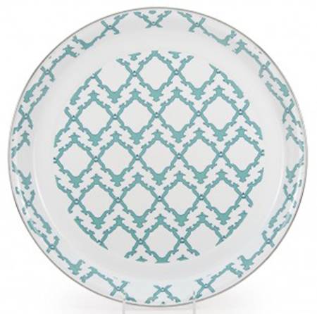 Charleston Green Enamelware 15" Round Tray