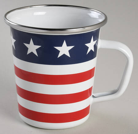 Stars and Stripes Enamelware Latte Mug
