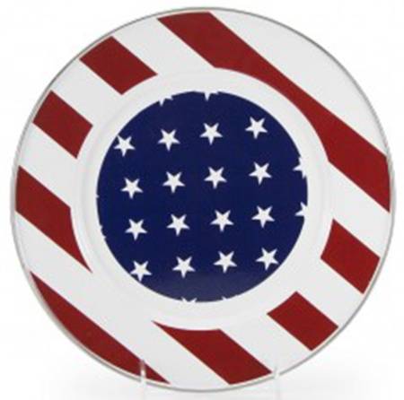 Stars and Stripes Enamelware Individual Sandwich Plate