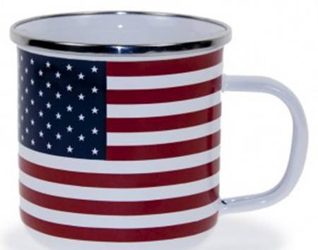 Stars and Stripes Enamelware Mug