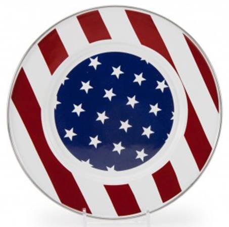 Stars and Stripes Enamelware Dinner Plate