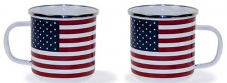 Stars and Stripes Enamelware Child's Mug