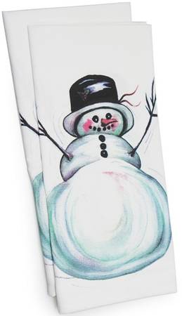 Snowman Enamelware (Set of 2) Cloth Kitchen Towels