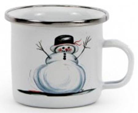 Snowman Enamelware Child's Mug