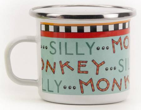 Monkey Enamelware Child's Mug