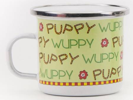 Puppy Enamelware Child's Mug