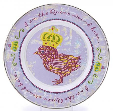 Chirp Girl Enamelware Child's Plate