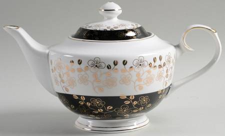 Black Gold Teapot & Lid