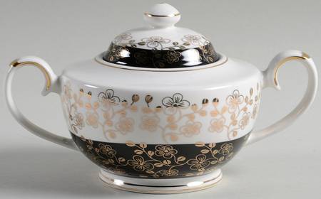 Black Gold Sugar Bowl & Lid