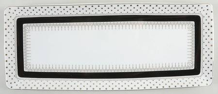 Pin Dots Black 14" Rectangular Tray