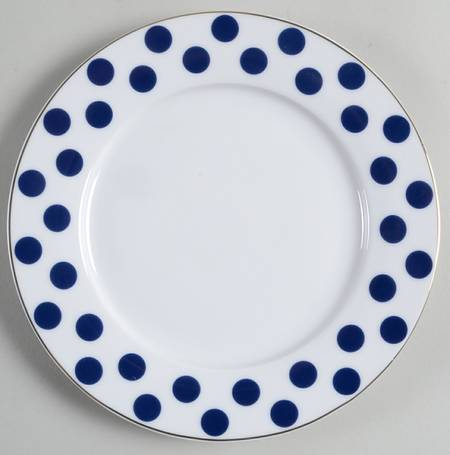 Big Navy Blue Dots Salad Plate