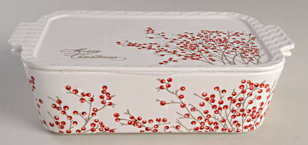 Red Berry Rectangular Baker & Lid