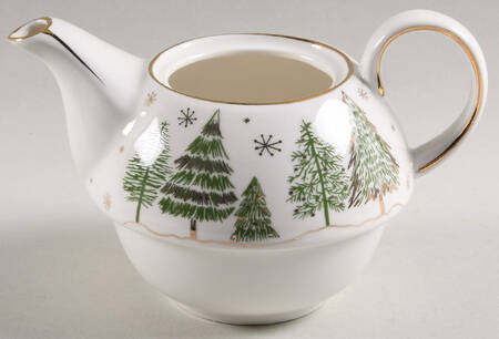 Green Gold Trees Tea for 1-Teapot No Lid