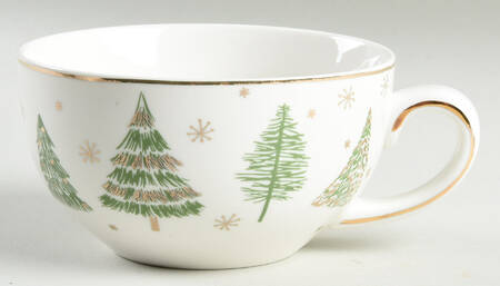 Green Gold Trees Cup for Tea for 1
