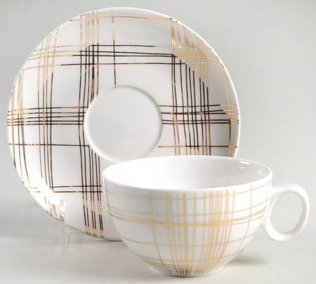 GTW29 Gold Flat Cup & Saucer Set