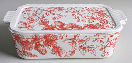 Red Pine Rectangular Baker & Lid