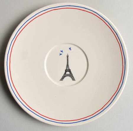 Ca C'est Paris Saucer for Jumbo Cup