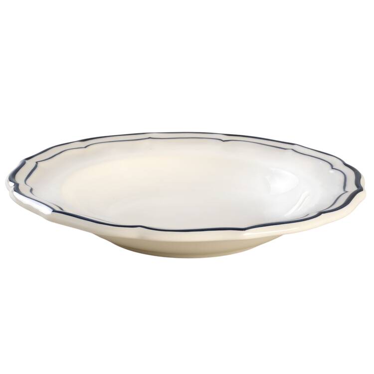 Filets Indigo (Dark Blue) Large Rim Soup Bowl