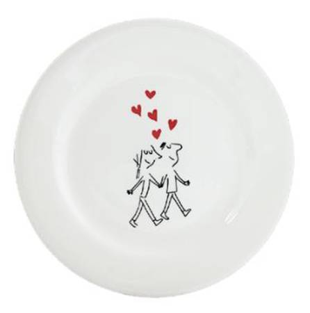 Les Amoureux Salad/Dessert Plate