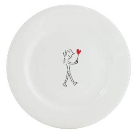 Les Amoureux Salad/Dessert Plate