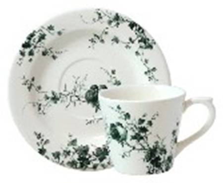 Les Oiseaux Flat Cup & Saucer Set