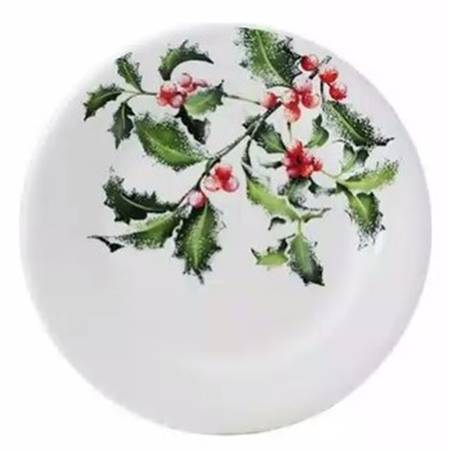 Holly Salad/Dessert Plate
