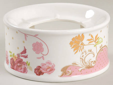 Pink Rose Dots Warmer Stand  (For Tea Pot)