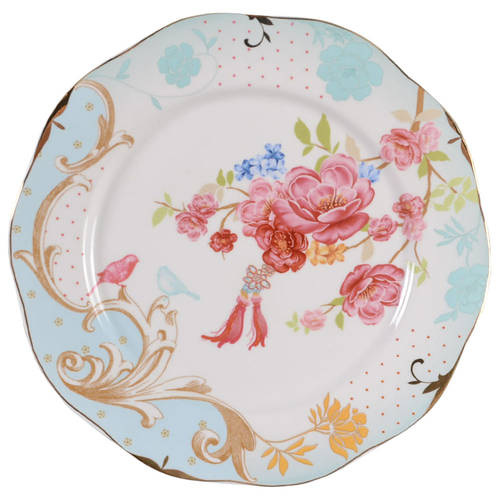 Pink Rose Dots Salad Plate