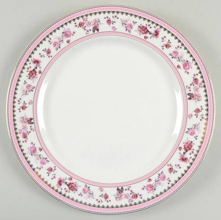Pink Rose (Pink Band) Dinner Plate