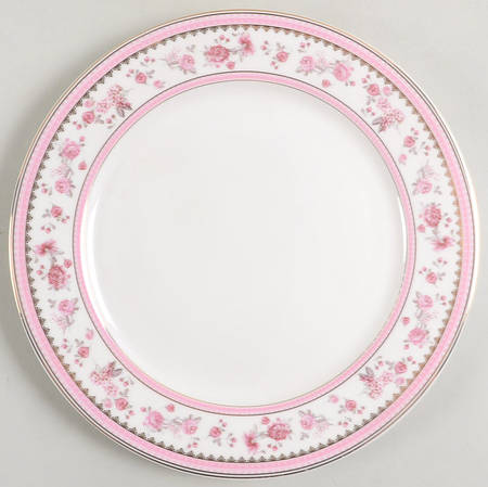 Pink Rose (Pink Band) Salad Plate