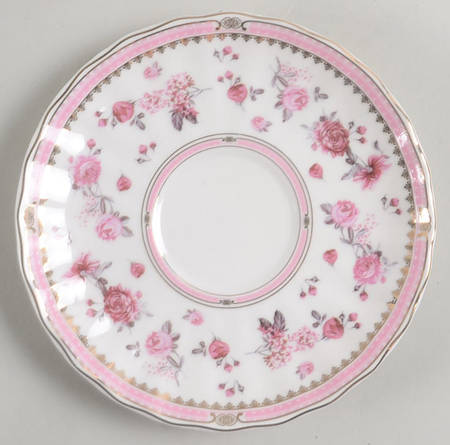 Pink Rose (Pink Band) Saucer for Latte Cup