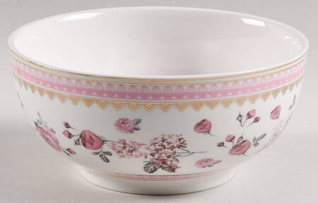 Pink Rose (Pink Band) Soup/Cereal Bowl