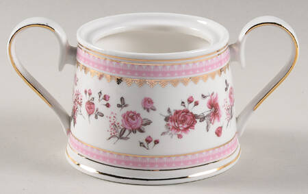 Pink Rose (Pink Band) Sugar Bowl No Lid
