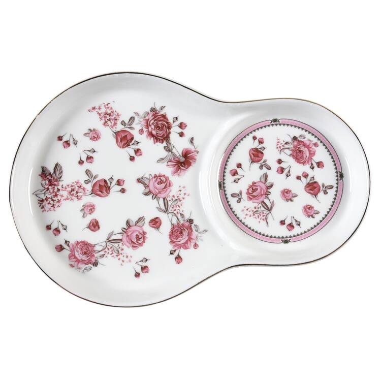 Pink Rose (Pink Band) Snack Plate