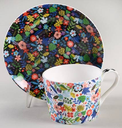 Mad Hatter Flat Cup & Saucer Set